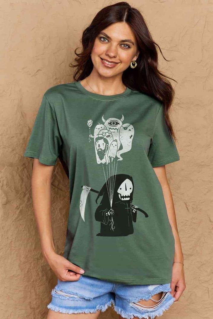 Simply Love Full Size Death Graphic T-Shirt | 1mrk.com