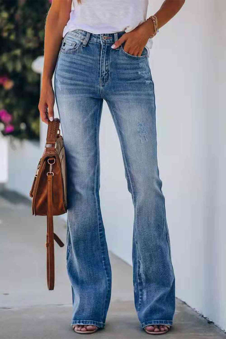 Buttoned Long Jeans |1mrk.com