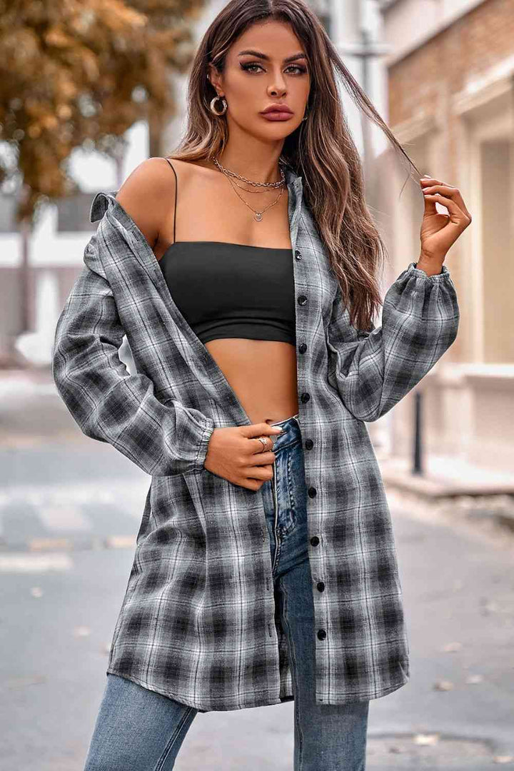 Plaid Tie Front Mini Shirt Dress | 1mrk.com