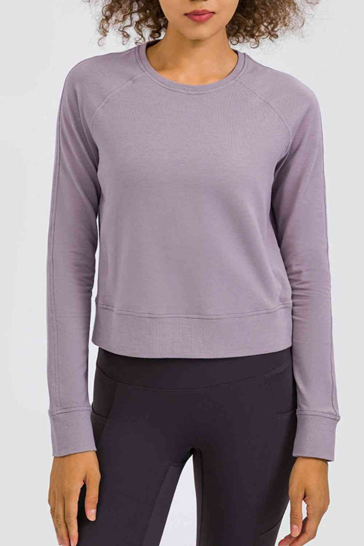 Cozy and Fabulous Raglan Sleeve Sports Top |1mrk.com