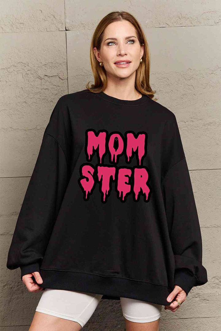 Simply Love Full Size MOM STER Graphic Sweatshirt |1mrk.com