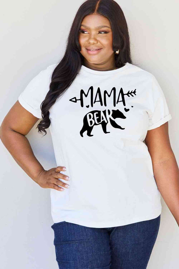 Simply Love Full Size MAMA BEAR Graphic Cotton T-Shirt | 1mrk.com