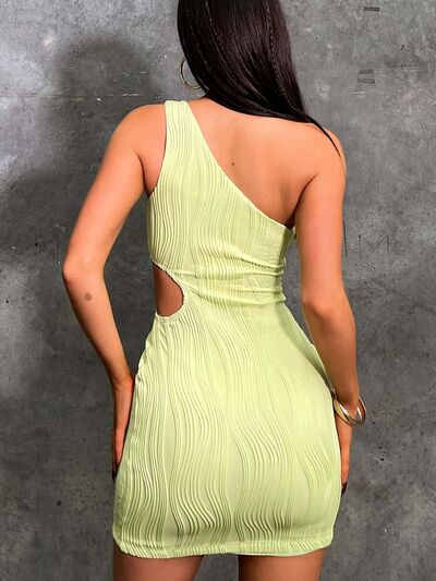 One Shoulder Cutout Mini Dress | 1mrk.com