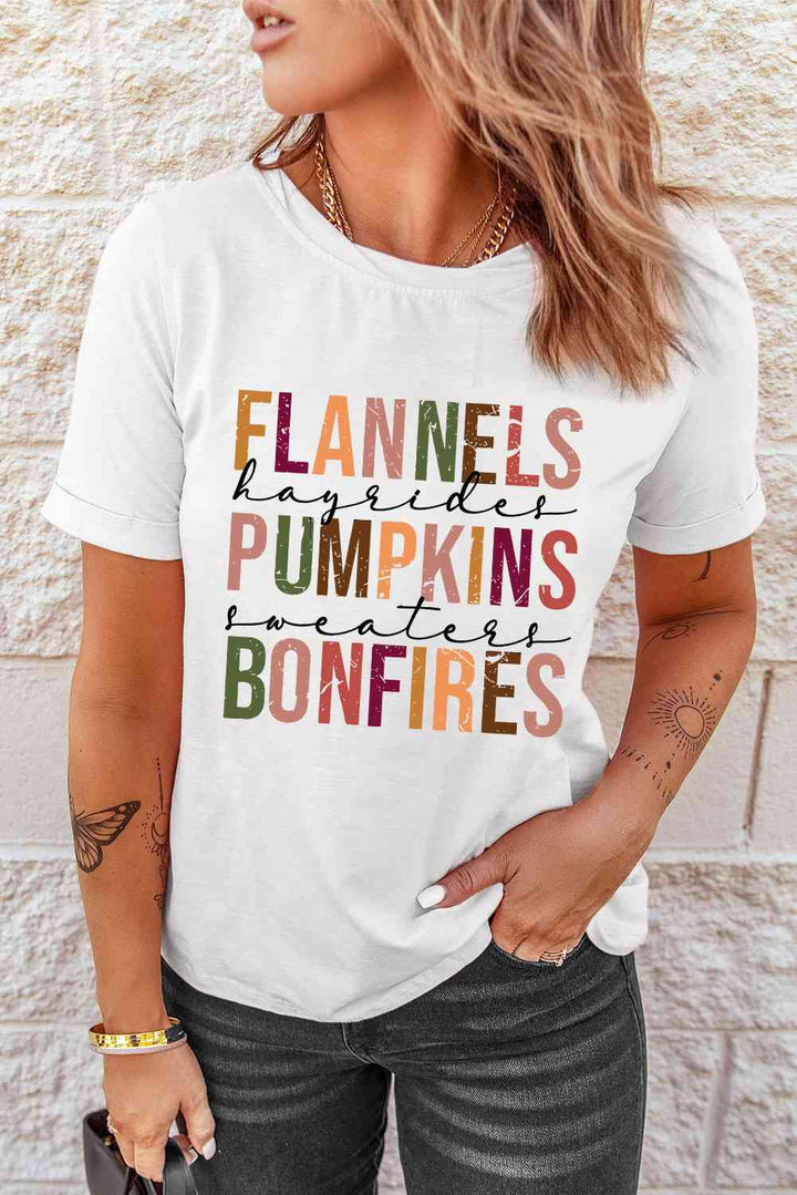 FLANNELS PUMPKINS BONFIRES Graphic Tee | 1mrk.com