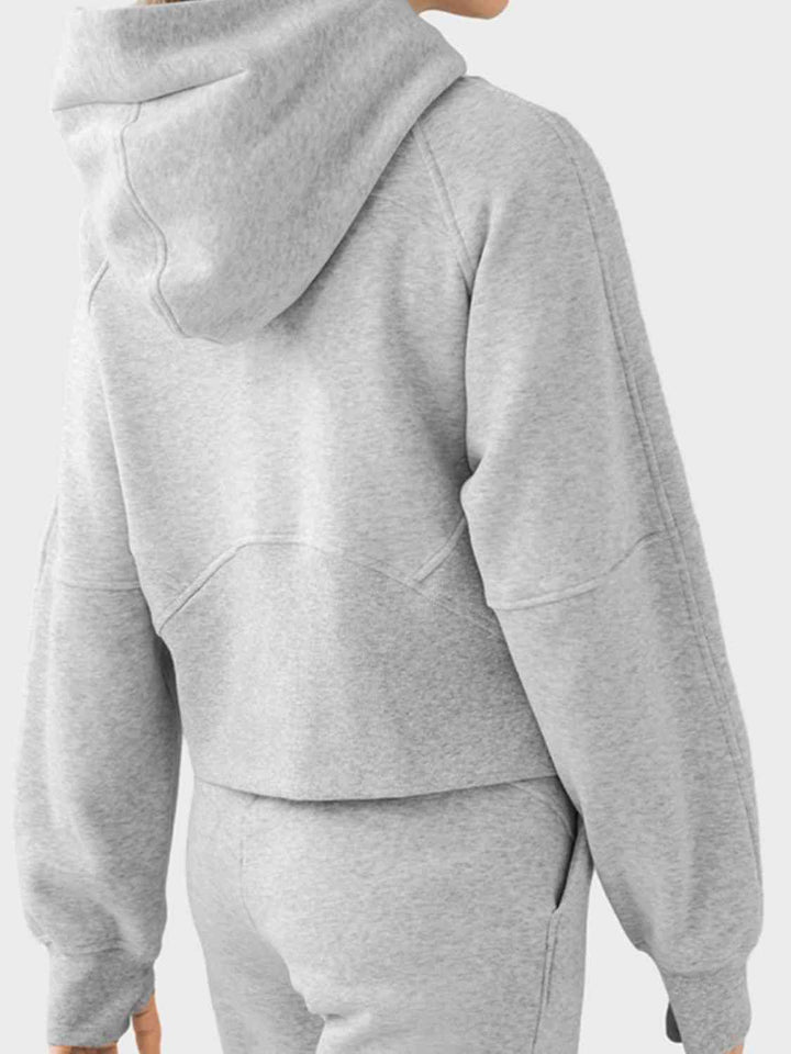 Half-Zip Long Sleeve Sports Hoodie |1mrk.com