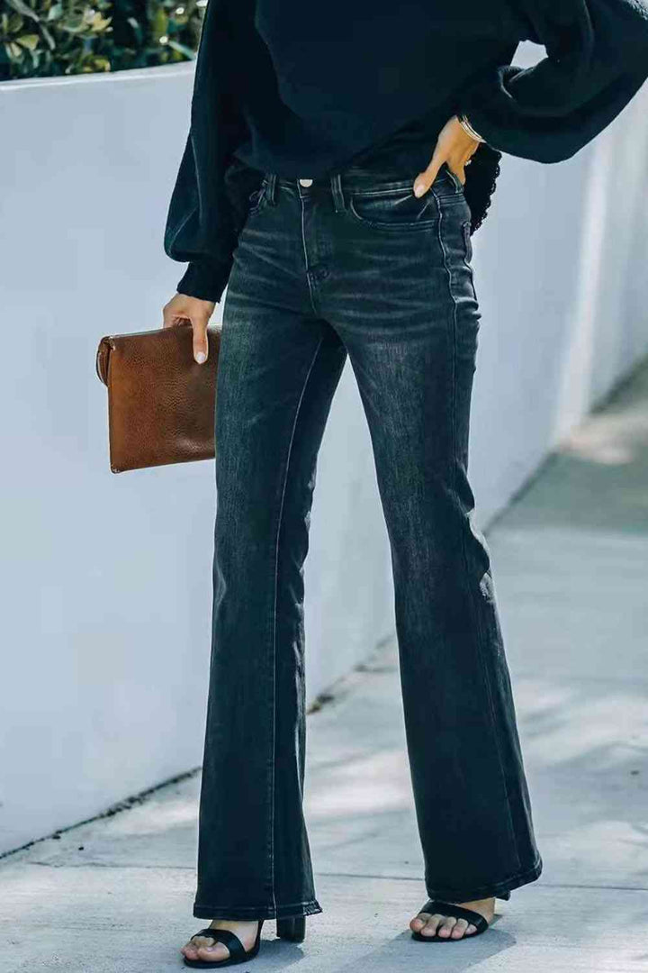 Buttoned Long Jeans | 1mrk.com