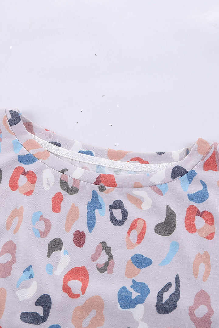 Multicolor Leopard Spotted Top | 1mrk.com