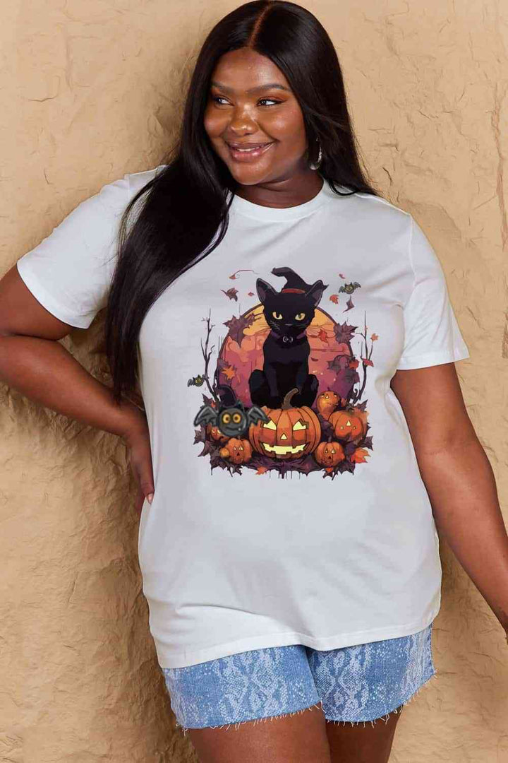 Simply Love Full Size Halloween Theme Graphic T-Shirt | 1mrk.com