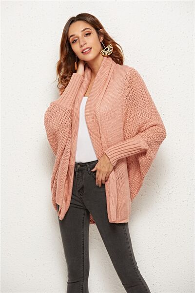 Open Front Batwing Sleeve Cardigan |1mrk.com