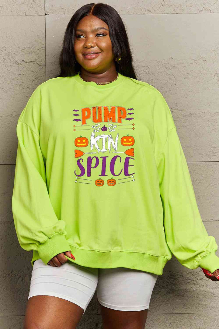 Simply Love Full Size PUMPKIN SPICE Graphic Sweatshirt |1mrk.com