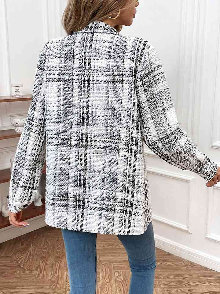 Plaid Button Down Jacket |1mrk.com