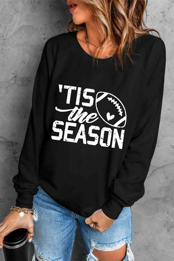 Football Graphic Round Neck Sweatshirt |1mrk.com