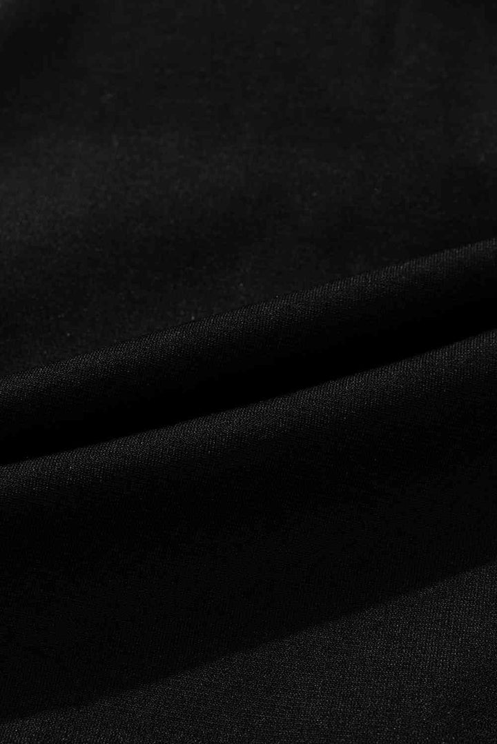 Boat Neck Belted Long Sleeve Dress |1mrk.com