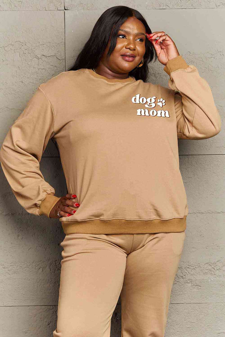 Simply Love Simply Love Full Size Round Neck Dropped Shoulder DOG MOM Graphic Sweatshirt |1mrk.com