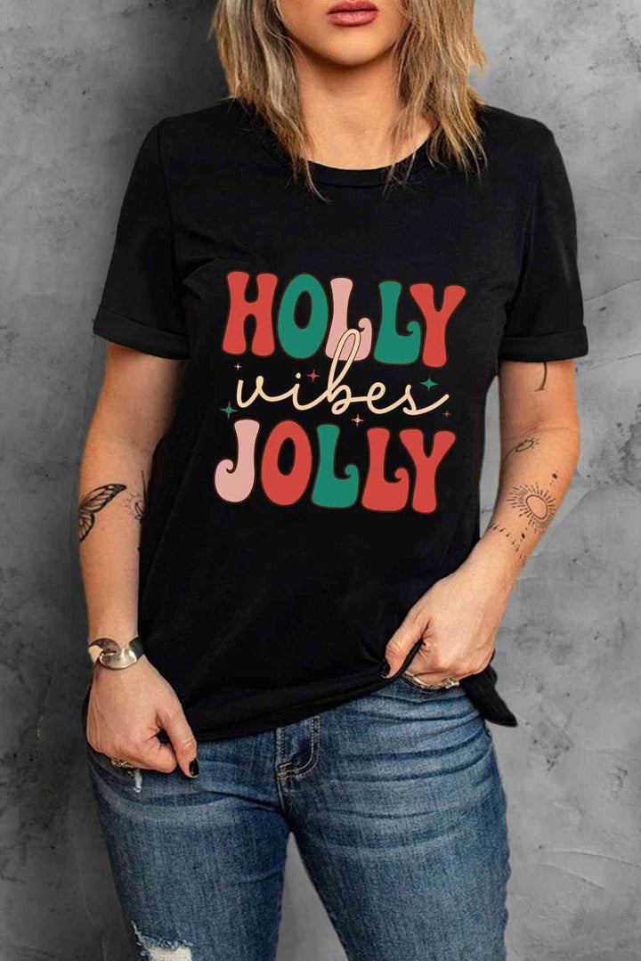 HOLLY JOLLY Graphic Short Sleeve T-Shirt | 1mrk.com