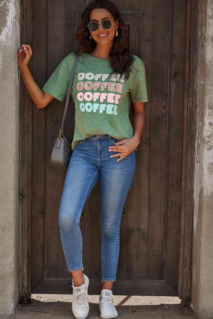 COFFEE Graphic Round Neck Tee | 1mrk.com