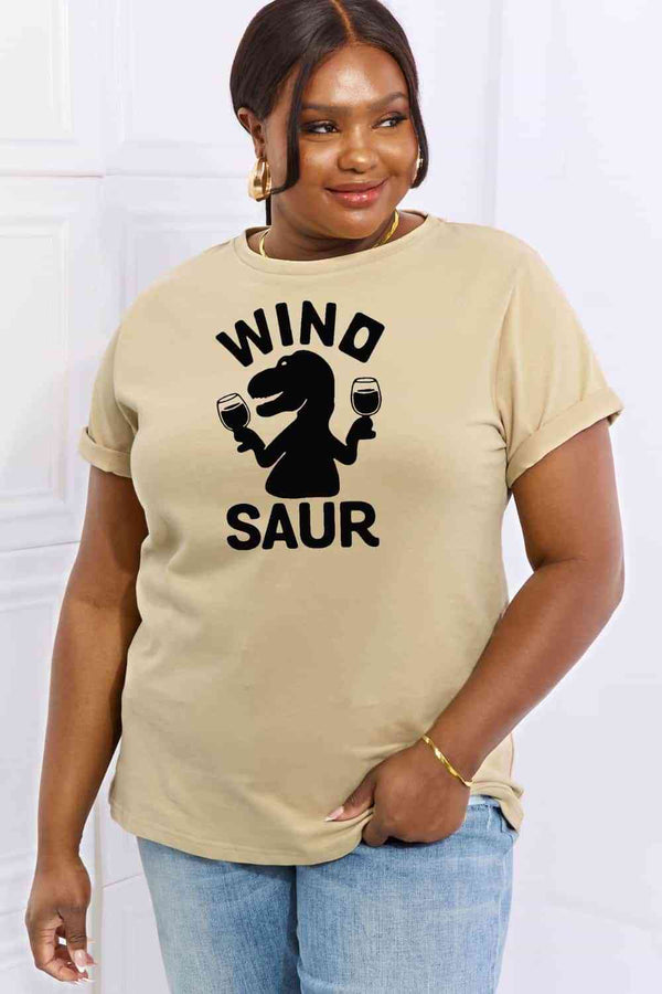 Simply Love Full Size WINOSAUR Graphic Cotton T-Shirt | 1mrk.com