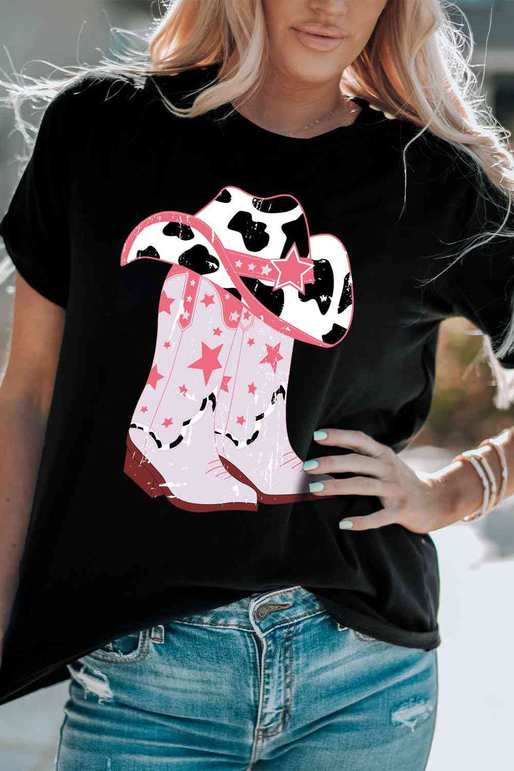 Cowboy Hat and Boots Graphic Tee | 1mrk.com