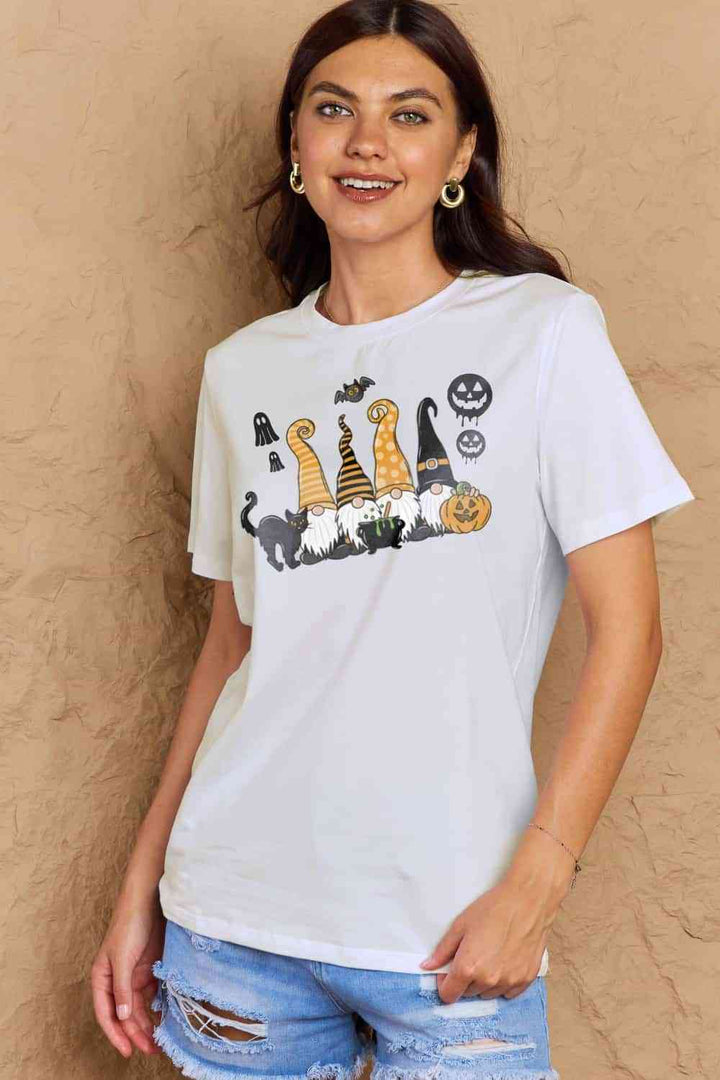 Simply Love Full Size Halloween Theme Graphic Cotton T-Shirt | 1mrk.com