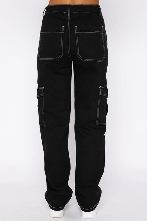 High Waist Jeans with Pockets | 1mrk.com