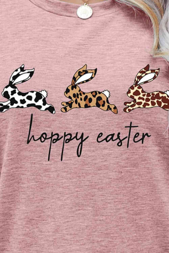 HOPPY EASTER Bunny Graphic Tee Shirt | 1mrk.com