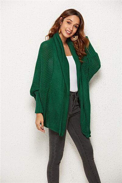 Open Front Batwing Sleeve Cardigan |1mrk.com