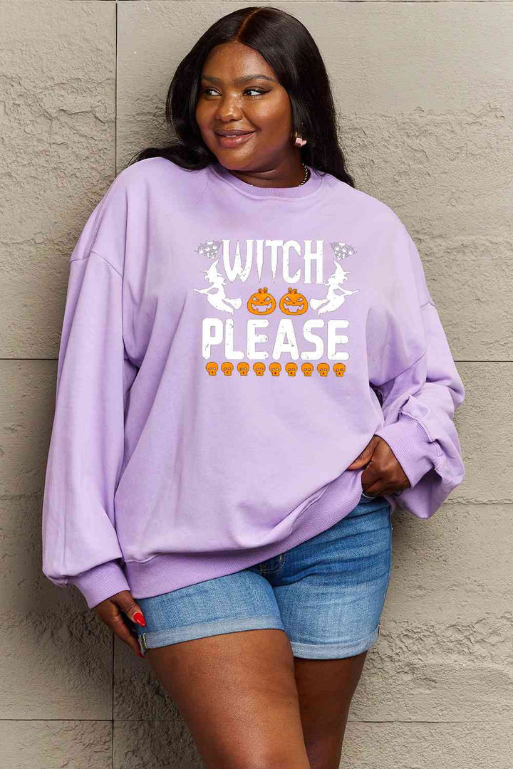 Simply Love Full Size WITCH PLEASE Graphic Sweatshirt |1mrk.com