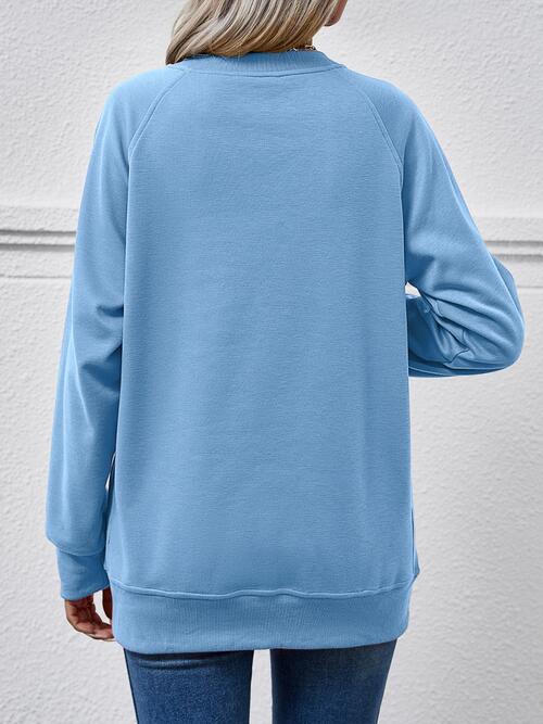 Round Neck Long Sleeve Sweatshirt |1mrk.com