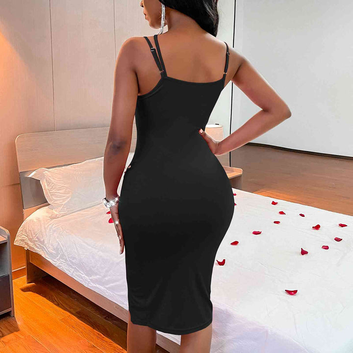 Spaghetti Strap Slit Dress | 1mrk.com