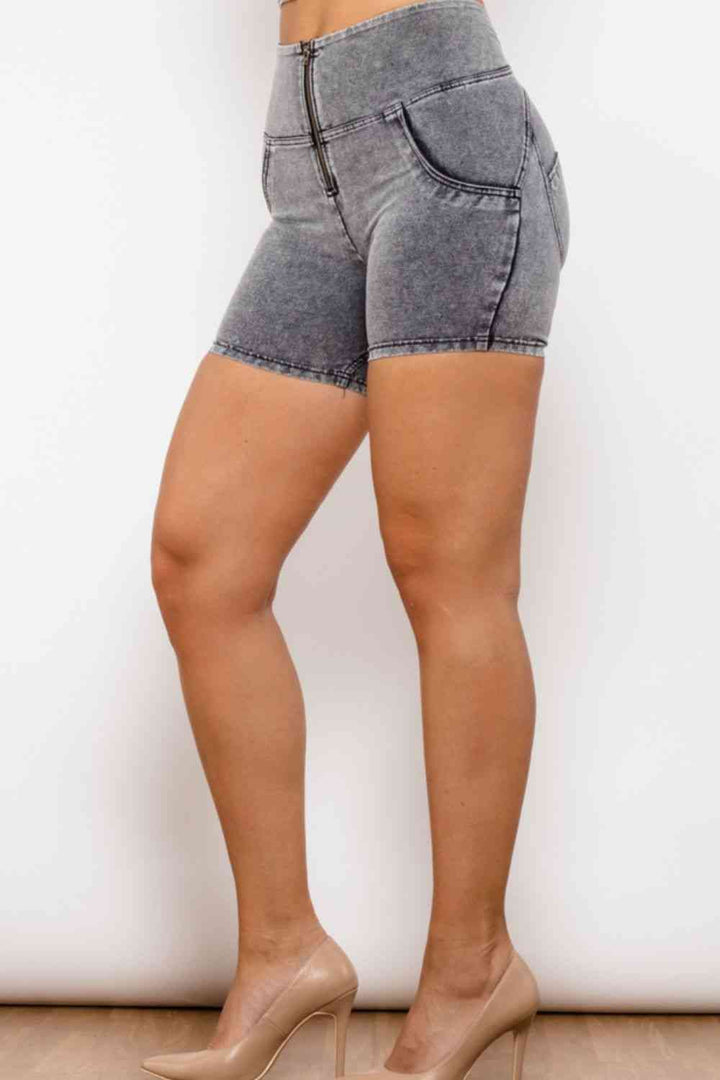 Full Size Zip Closure Denim Shorts | 1mrk.com