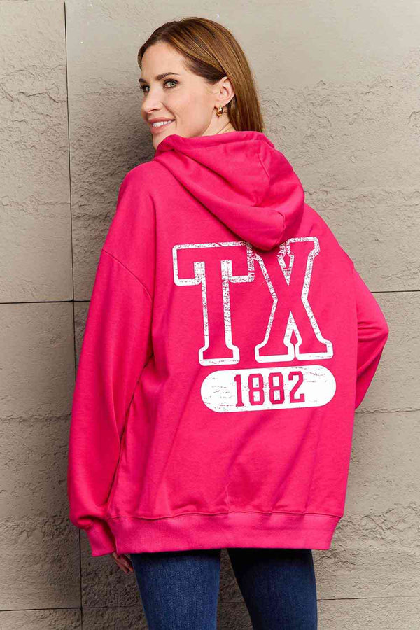 Simply Love Simply Love Full Size TX 1882 Graphic Hoodie | 1mrk.com
