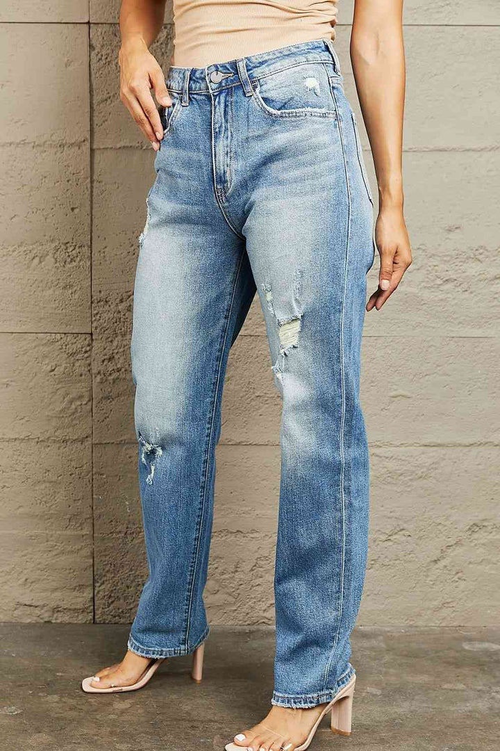 BAYEAS High Waisted Straight Jeans | 1mrk.com