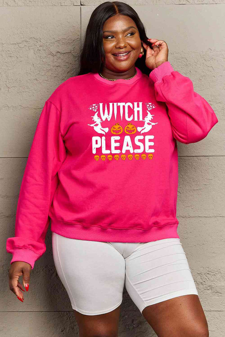 Simply Love Full Size WITCH PLEASE Graphic Sweatshirt |1mrk.com