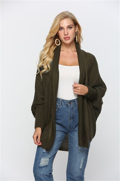 Open Front Batwing Sleeve Cardigan |1mrk.com