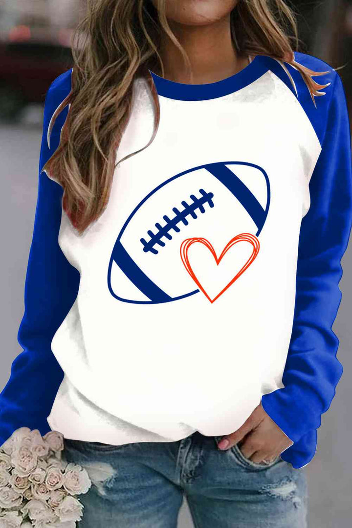 Ball Graphic Round Neck Sweatshirt |1mrk.com