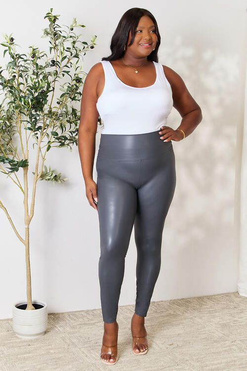 LOVEIT Full Size Wide Waistband High Waist Leggings |1mrk.com