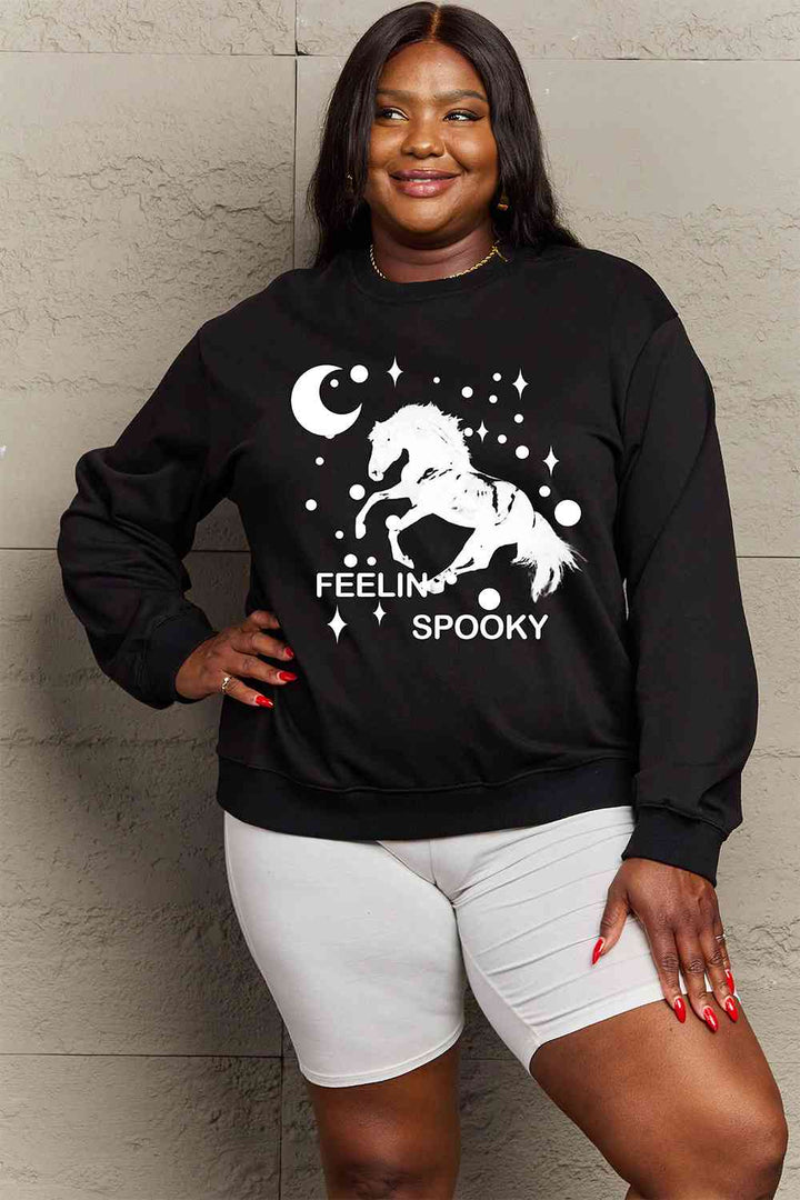 Simply Love Full Size Graphic Drop Shoulder Sweatshirt |1mrk.com