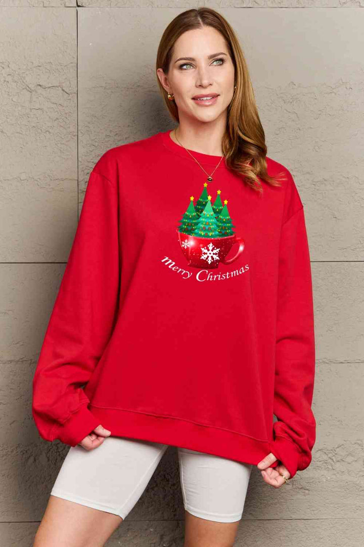 Simply Love Full Size MERRY CHRISTMAS Graphic Sweatshirt |1mrk.com