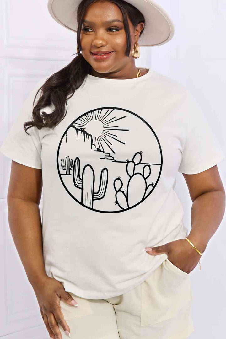 Simply Love Full Size Desert Graphic Cotton Tee | 1mrk.com