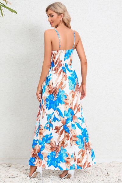 Printed Surplice Maxi Cami Dress | Trendsi