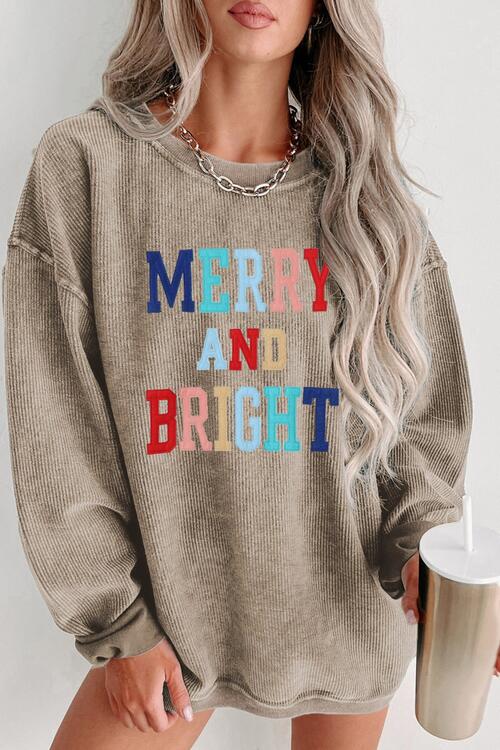 MERRY AND BRIGHT Graphic Sweatshirt |1mrk.com