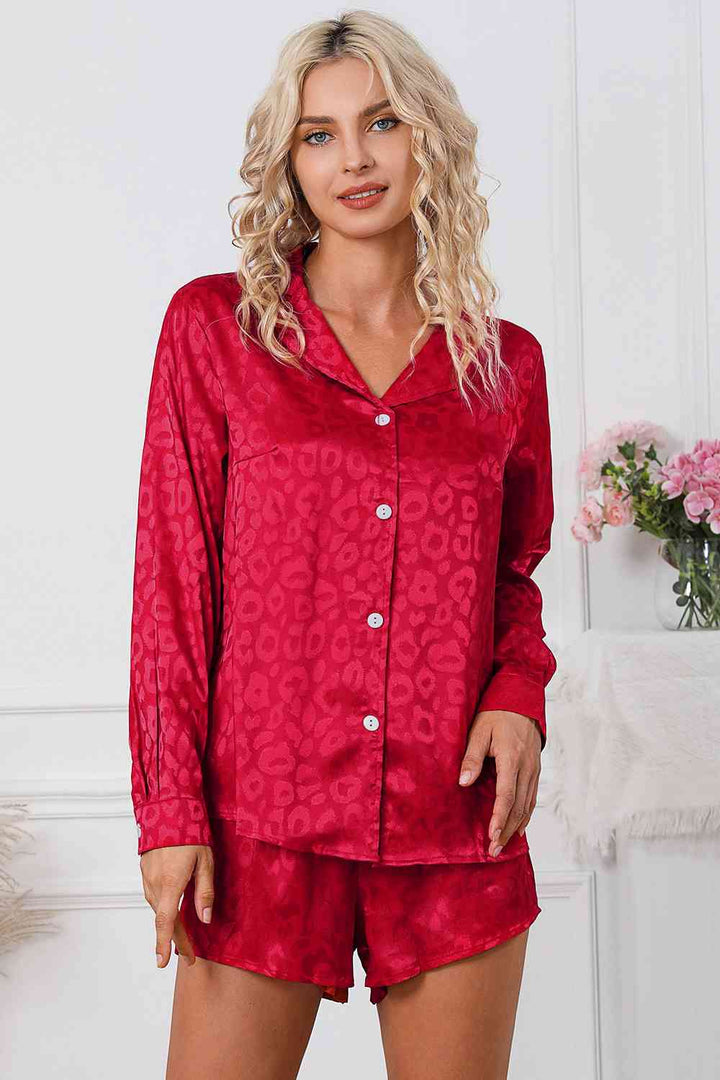 Long Sleeve Shirt and Shorts Lounge Set | 1mrk.com