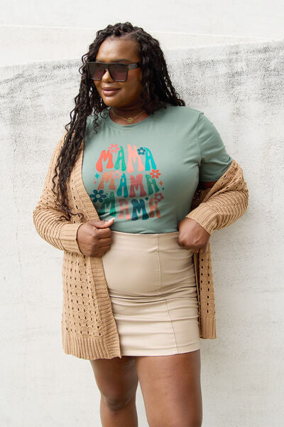 Simply Love Full Size MAMA Round Neck T-Shirt | Trendsi