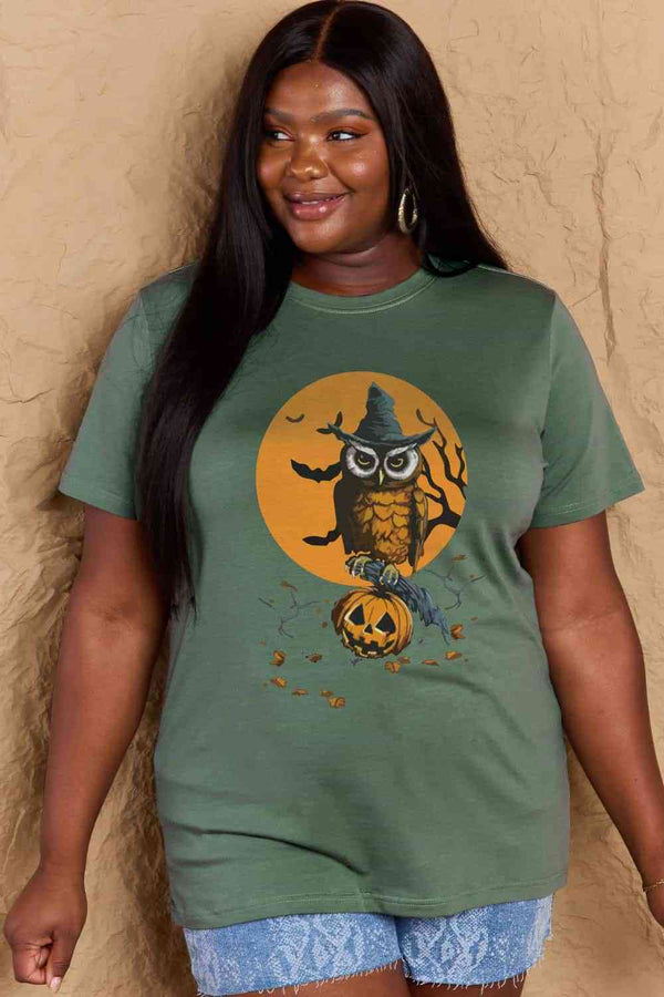 Simply Love Full Size Holloween Theme Graphic Cotton T-Shirt | 1mrk.com