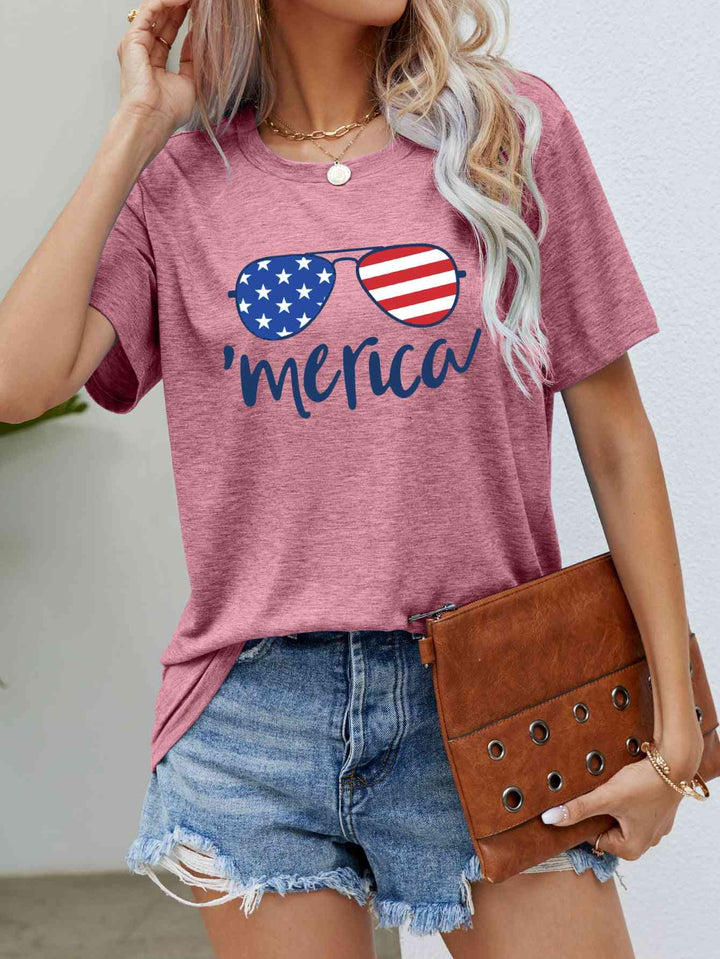 US Flag Glasses Graphic Tee | 1mrk.com