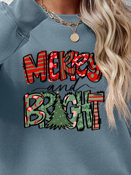 MERRY AND BRIGHT Long Sleeve Sweatshirt |1mrk.com