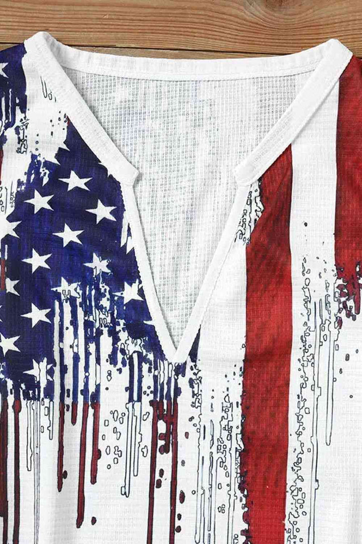 US Flag Notched Neck Tank | 1mrk.com