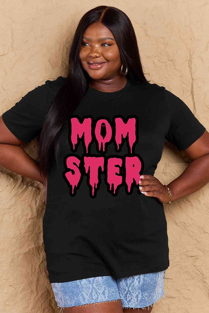 Simply Love Full Size MOM STER Graphic Cotton T-Shirt | 1mrk.com