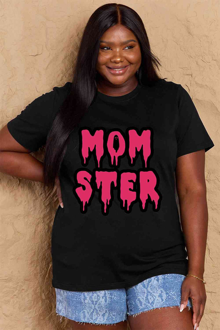 Simply Love Full Size MOM STER Graphic Cotton T-Shirt | 1mrk.com