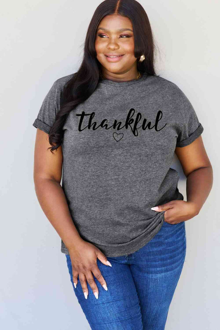 Simply Love Full Size THANKFUL Graphic T-Shirt | 1mrk.com